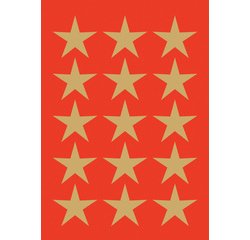 Stickers kerst DECOR 'sterren' 22 mm goud