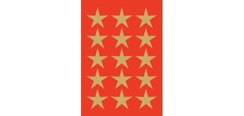 Autocollants de Noël DECOR 'étoiles', 22 mm, or