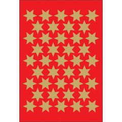 Kerststicker DECOR 'sterren' 14 mm goud