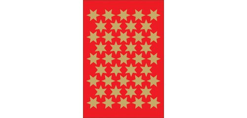 Christmas stickers DECOR 'stars', 14 mm, gold