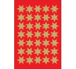 Autocollants de Noël DECOR 'étoiles', 16 mm, or