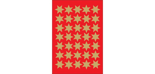 Christmas Stickers DECOR 'stars', 16 mm, gold