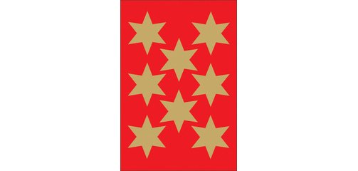 Autocollants de Noël DECOR 'étoiles', 33 mm, or