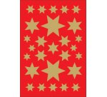 Autocollants de Noël DECOR 'étoiles', assorti, or