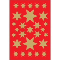 Stickers kerst DECOR 'sterren' assortiment goud