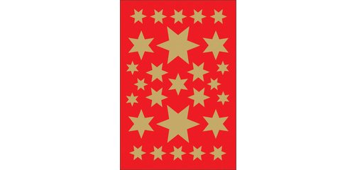 Autocollants de Noël DECOR 'étoiles', assorti, or