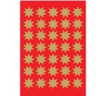 Autocollants de Noël DECOR 'étoiles', 15 mm, or