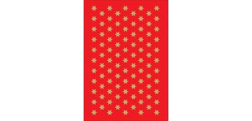 Autocollants de Noël DECOR 'étoiles', 6 mm, or
