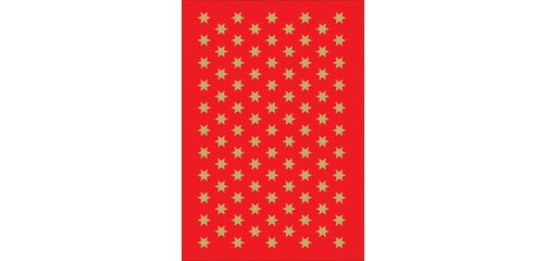 Autocollants de Noël DECOR 'étoiles', 6 mm, or