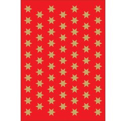 Autocollants de Noël DECOR 'étoiles', 8 mm, or