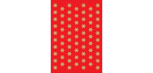 Stickers kerst DECOR 'sterren' 8 mm goud