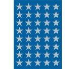 Autocollants de Noel DECOR 'étoiles', 13 mm, argent