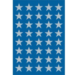 Autocollants de Noel DECOR 'étoiles', 13 mm, argent