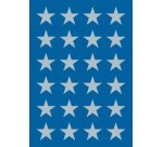 Autocollants de Noel DECOR 'étoiles', 15 mm, argent