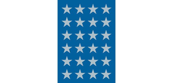 Christmas stickers DECOR 'stars', 15 mm, silver