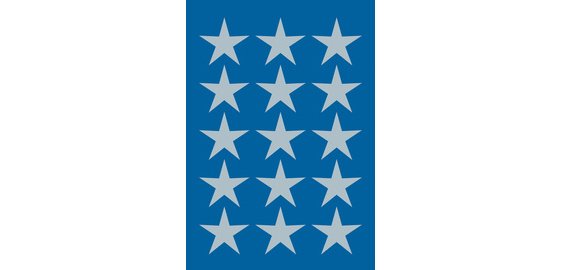 Christmas Stickers DECOR 'stars', 22 mm, silver