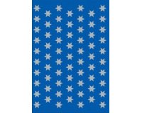 Autocollants de Noel DECOR 'étoiles', 8 mm, argent