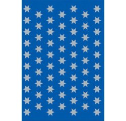 Autocollants de Noel DECOR 'étoiles', 8 mm, argent