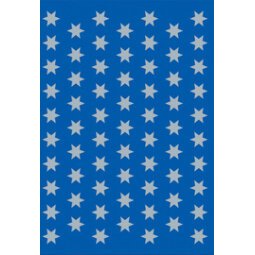 Autocollants de Noel DECOR 'étoiles', 8 mm, argent