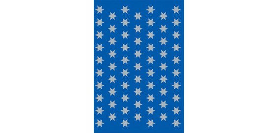 Autocollants de Noel DECOR 'étoiles', 8 mm, argent