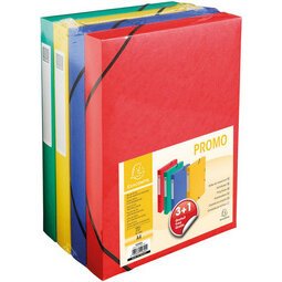 Boîte de classement pack promo 3+1, 40 mm, couleur