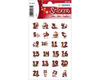 Autocollants de Noël DECOR 'Chiffres en pain d'épices'