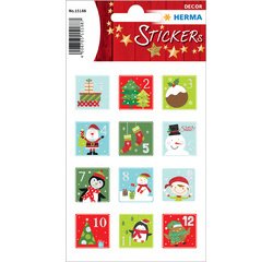 Stickers kerst DECOR 'Adventskalender'