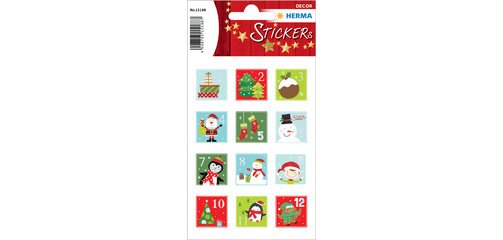 Autocollants de Noël DECOR 'Calendrier de l'Avent'