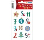 Autocollants de Noël DECOR chiffres calendrier Avent