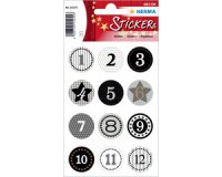 Autocollants de Noël DECOR 'Etoiles', doré à chiffres