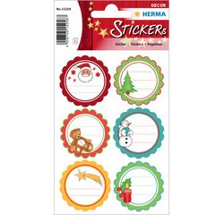 Autocollants de Noël DECOR 'Voeux de Noël', pailleté