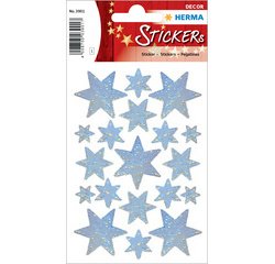 Sticker de Nöel DECOR 'étoiles', assorti, argent,