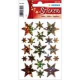 Sticker de Noël DECOR 'étoiles', or, holographie