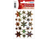 Sticker de Noël DECOR 'étoiles', or, holographie
