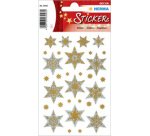 Sticker de Noël DECOR 'étoiles', or, en relief