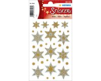 Sticker de Noël DECOR 'étoiles', or, en relief