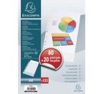 Pochette perforée, A4, pack promo 80 + 20 GRATUIT