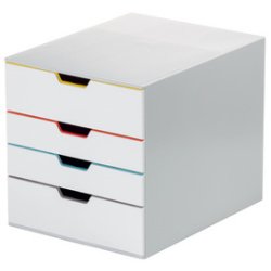 Module de classement Durable Varicolor® 4 tiroirs liseré de couleur