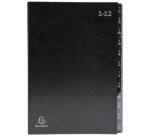 Trieur rigide Economique Ordonator 12 compartiments numériques - 24x34cm - Noir