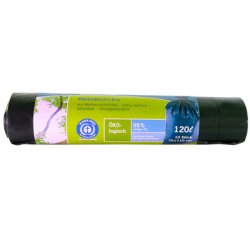 Sac poubelle, 120 litres, bleu/noir