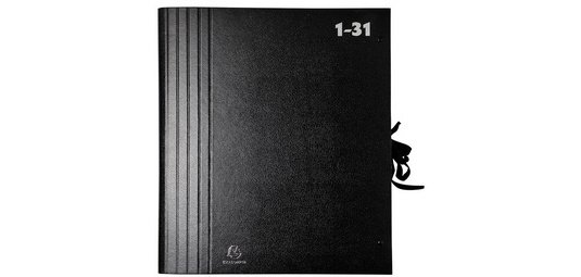 Trieur accordéon grande capacité 32 compartiments numériques - Noir