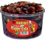 Bonbons HARIBO gélifiés aux fruits HAPPY COLA - Boîte de 150