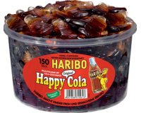 Bonbons HARIBO gélifiés aux fruits HAPPY COLA - Boîte de 150