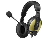 Casque audio High Quality, avec coussinet, noir/or