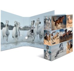 Classeur à levier à motifs 'Animals', A4, chevaux