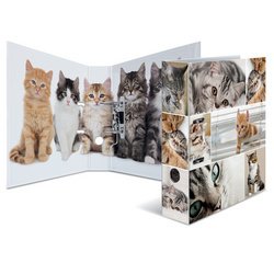 Classeur à levier à motifs 'Animals', A4, chats