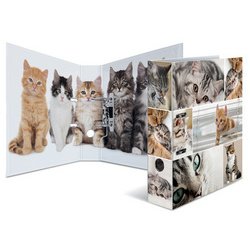 Classeur à levier à motifs 'Animals', A4, chats