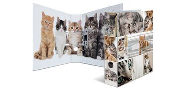 Classeur à levier à motifs 'Animals', A4, chats