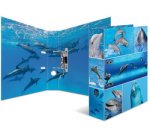 Classeur à levier à motifs 'Animals', A4, dauphins