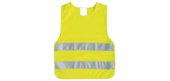 Gilet de sécurité pour enfants, DIN EN 17353, jaune